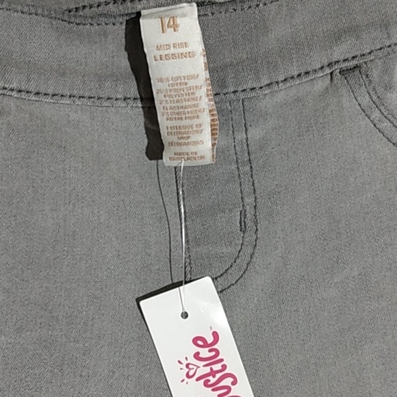 JUSTICE NWT MID RISE JEAN LEGGINGS SIZE 14 GIRLS - Picture 10 of 10